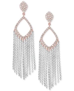 Effy Diamond Fringe Drop Earrings (1/2 Ct. T.w.) In 14k White & Rose Gold