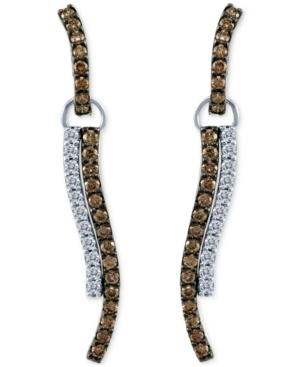 Le Vian Chocolatier Diamond Linear Drop Earrings (1-1/3 Ct. T.w.) In 14k White Gold