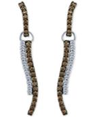 Le Vian Chocolatier Diamond Linear Drop Earrings (1-1/3 Ct. T.w.) In 14k White Gold