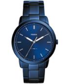 Fossil Men's Minimalist Ocean Blue Stainless Steel Bracelet Watch 44mm