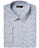 Bar Iii Slim-fit Blue Pink Dandy Floral Print Dress Shirt, Only At Macy's