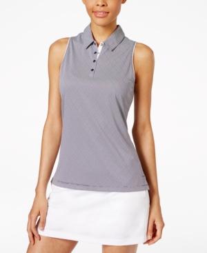 Pga Tour Sleeveless Argyle Polo Shirt