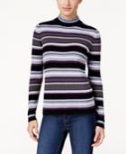 Karen Scott Striped Ribbed Sweater, Only At Macy's