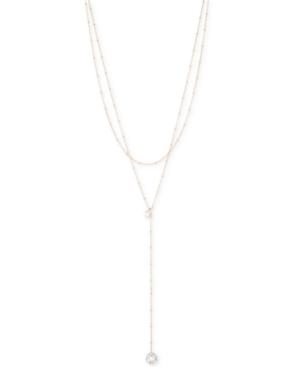 Lonna & Lilly Gold-tone Crystal Drop Layer Y-necklace