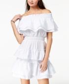 The Edit By Seventeen Juniors' Off-the-shoulder Fit & Flare Dress, Created For Macy's
