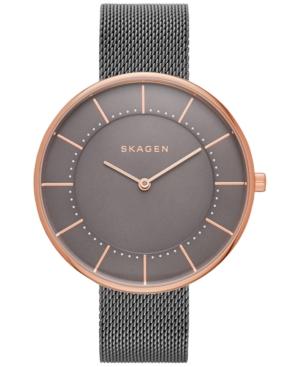 Skagen Women's Gunmetal Gray Ion-plated Stainless Steel Mesh Bracelet Watch 38mm Skw2584