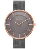 Skagen Women's Gunmetal Gray Ion-plated Stainless Steel Mesh Bracelet Watch 38mm Skw2584