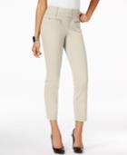 Inc International Concepts Straight-leg Cropped Zipper-pocket Pants