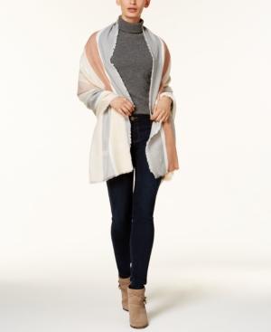 Vince Camuto Picket Fence Stripe Wrap & Scarf In One