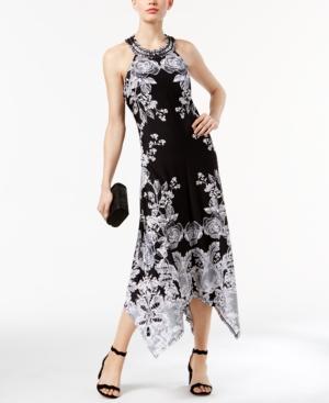 Inc International Concepts Petite Printed Handkerchief-hem Dress, Created For Macy's
