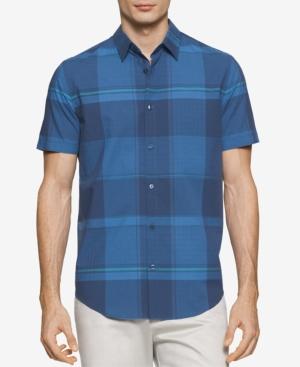 Calvin Klein Men's Large-check Short-sleeve Shirt