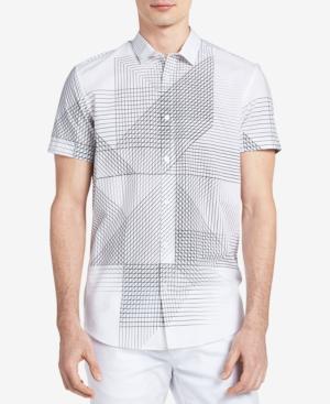 Calvin Klein Men's Linear-print Shirt