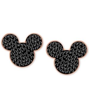 Swarovski Rose Gold-tone Crystal Mickey Mouse Stud Earrings