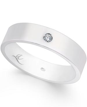 Certified Diamond Accent 5mm Wedding Band In 18k White Gold
