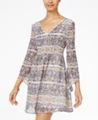 American Rag Printed Pintucked Fit & Flare Dress, Only At Macy's