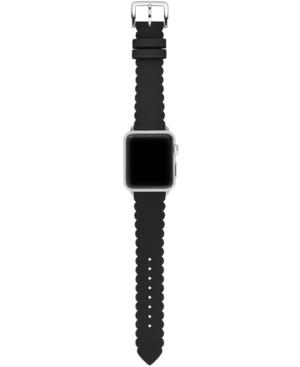 Kate Spade New York Black Silicone Scallop Apple Watch Strap