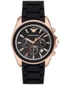 Emporio Armani Men's Chronograph Sigma Black Rubber Strap Watch 44mm Ar6066