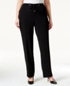 Calvin Klein Plus Size Drawstring Straight-leg Pants