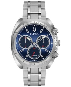 Bulova Men's Chronograph Curv Stainless Steel Bracelet Watch 43mm 96a185