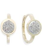 Wrapped Diamond Circle Hoop Earrings In 10k Gold (1/6 Ct. T.w.)