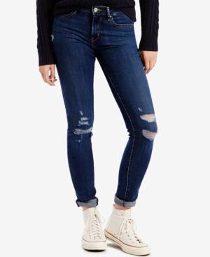 Levi's 711 Ripped Skinny Damage Is Done Wash Jeans