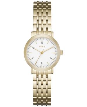 Dkny Women's Dress Case Gold-tone Stainless Steel Bracelet Watch 28mm Ny2510