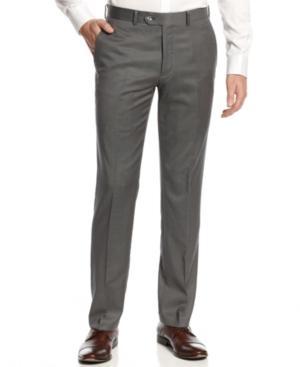 Bar Iii Mid-grey Pindot Pants Slim Fit