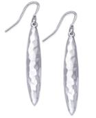 Charter Club Silver-tone Hammered Metal Point Drop Earrings, Only At Macy's