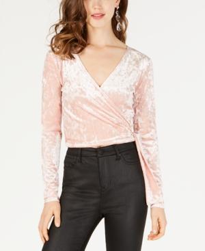 Derek Heart Juniors' Velvet Wrap Top
