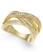 Diamond Multi-row Statement Ring (1/2 Ct. T.w.) In 14k White Or Yellow Gold