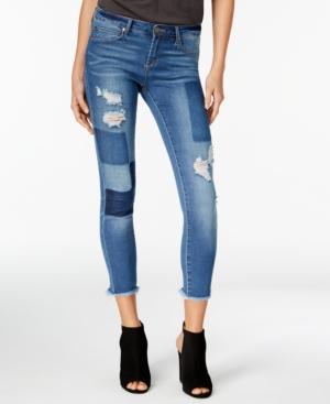 Articles Of Society Carly Ripped Patched Skinny Jeans