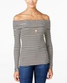 American Rag Striped Off-the-shoulder Top, Only At Macy's