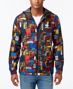 Adidas Men's Originals Street Graphic Printed Windbreaker