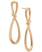 Anne Klein Gold-tone Infinity Drop Earrings