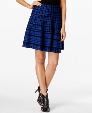 Grace Elements Printed Flared Sweater Skirt