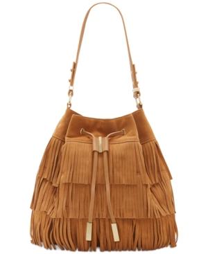 Vince Camuto Joni Fringe Drawstring Bag