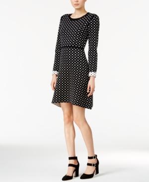 Maison Jules Jacquard Fit & Flare Dress