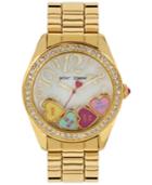 Betsey Johnson Women's Gold-tone Bracelet Watch 40mm Bj00048-181