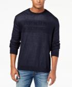 Armani Exchange Men's Two-tone Textured Logo Sweater