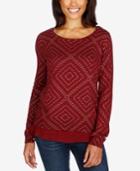 Lucky Brand Patterned Contrast-hem Sweater