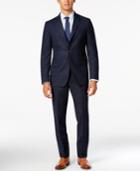 Dkny Men's Slim-fit Blue Donegal Suit