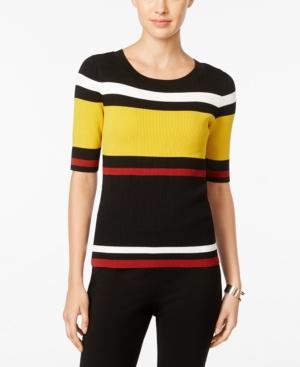 Inc International Concepts Petite Striped Sweater, Only At Macy's