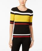 Inc International Concepts Petite Striped Sweater, Only At Macy's