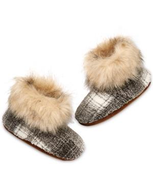 Cuddl Duds Aspen Gray Plaid Cuddle Bootie