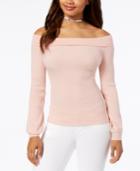Guess Ribbed Off-the-shoulder Sweater