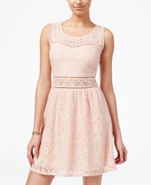 Trixxi Juniors' Lace Crochet Skater Tank Dress