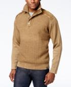 Weatherproof Stone-washed Corduroy Trim Sweater