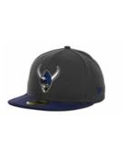 New Era Western Washington Vikings 2-tone Graphite And Team Color 59fifty Cap