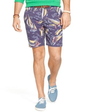 Polo Ralph Lauren Big And Tall Classic-fit Nautical-print Canvas Shorts