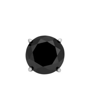 Men's Stainless Steel Earring, Black Diamond Single Stud Earring (1 Ct. T.w.)